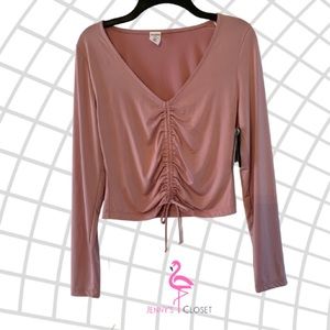 Melrose and Market, Size M, Pink Long Sleeve Top